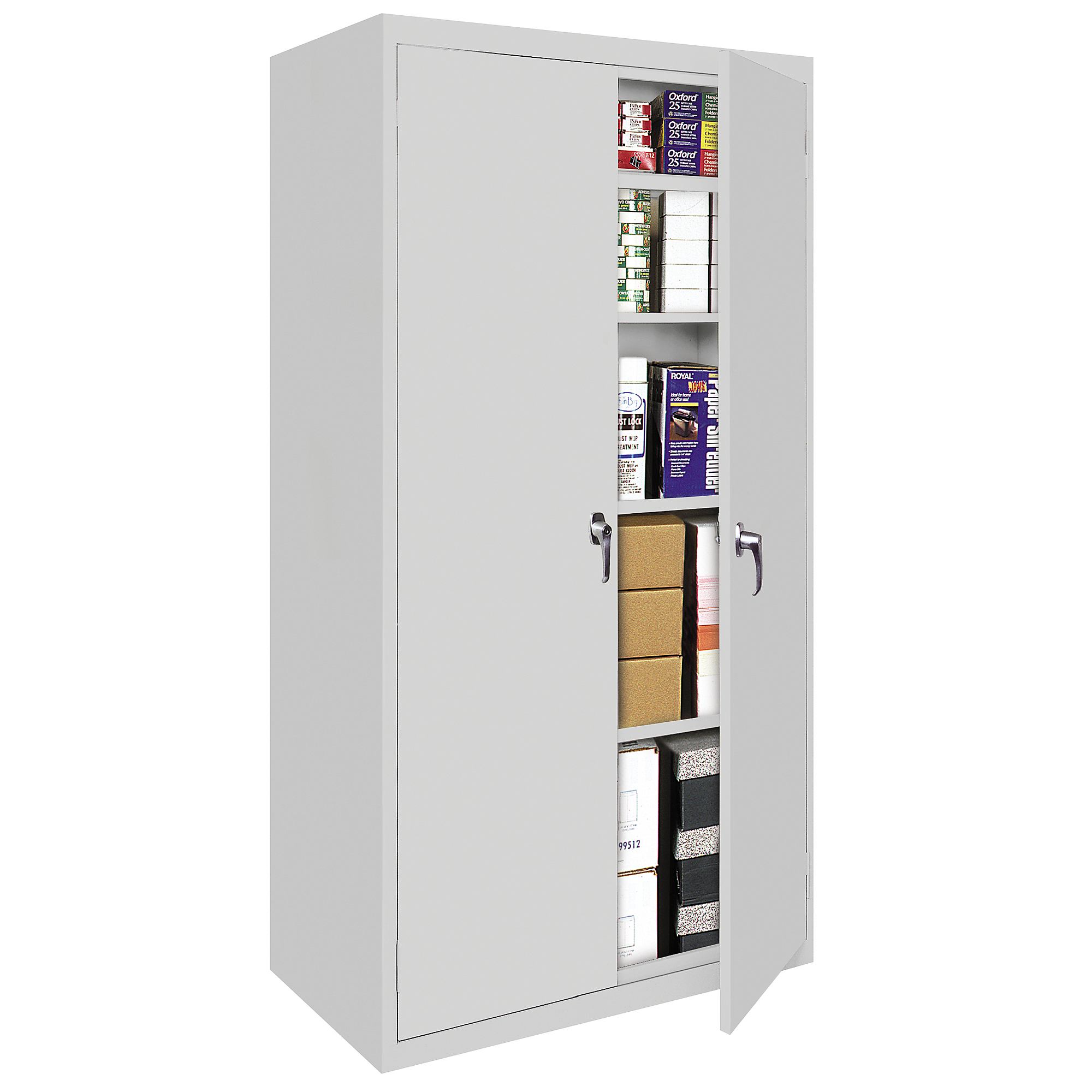 Steel Cabinets USA, 30in.x 15in.x 72in. Gray Fixed Cabinet Fully Assembled, Height 72 in, Width 30 in, Color Gray, Model# FS-357-G